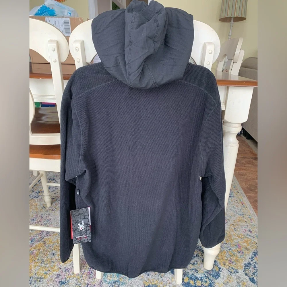 Spyder Active Black Hooded Performance Breathable Jacket Mens XL